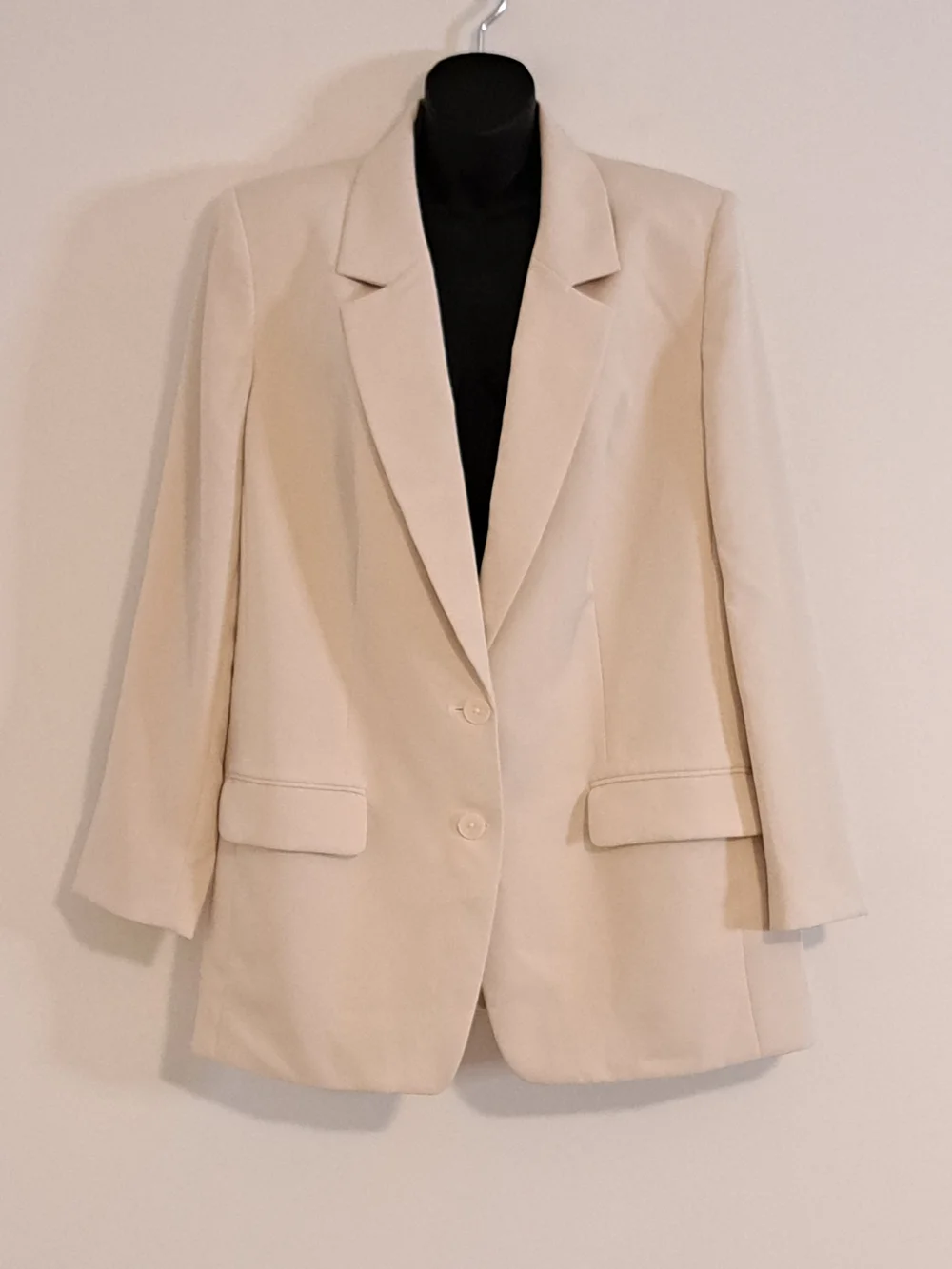 Express NWT Cream Boyfriend Lined Blazer Misses Size XL - Picture 6 of 12